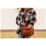 Gusti Amanda Sac pour Appareil Photo en Cuir Marron Vintage pour Homme et Femme