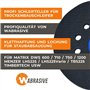 Disque Abrasif de Wabrasive | Ø 225 mm | Plaque Support pour Papier à Polir Auto-Aggripant | Idéal pour Matrix Ponceuse de Plafo