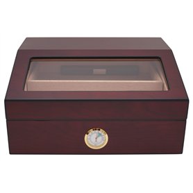 GERMANUS Humidor Cave à Cigares Heinrich avec hygromètre et Humidifier et Manuel GERMANUS Brune