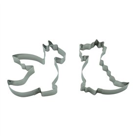 BekkiB - Lot de 2 emporte-pièces « Dragon » - Emporte-pièces dragon en acier inoxydable - Passe au lave-vaisselle - Pour la cuis