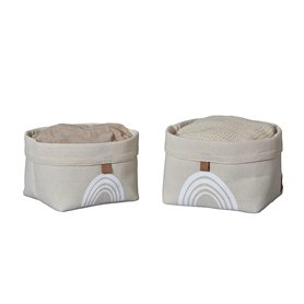 LOVE IT STORE IT - Premium - Lot de 2 Paniers de Rangement en Tissu Lin