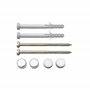 tecuro - 436785 - Kit de fixation WC 6 x 85 mm avec 2 capuchons chromés et plastique