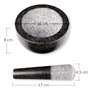 Schramm® Mortar with pestle - Ensemble de mortier en granit anthracite avec maillet en pierre Broyage d'épices et d'herbes Morti
