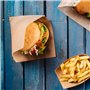 BIOZOYG 1000 x Sac papier snack marron 16x16 cm I Papier burger résistant à la graisse I Sac kebab biodégradable I Sac snack com