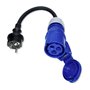Enrouleur electrique de câble Camping CEE - Rallonge electrique 25m enrouleur câble + câble de raccordement CEE + adaptateur pri