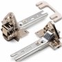 Lot de charnières de porte compatibles avec réfrigérateur/Remplacement pour 268698/00268698 Charnières pour réfrigérateur et con