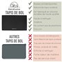 Tapis de Bol KaraLuna en Silicone 60x40cm (Noir, rectangulaire) Tapis gamelle Chien Tapis gamelle Chat Tapis Silicone Animaux Ta