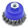 Lot de 12 brosses M14 Ø 75 mm en acier torsadé pour meuleuse d'angle