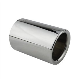 L&P A302 1 Embout d'échappement inox en acier inoxydable poli chrome embout d'échappement 70 mm pour OEM 18307610636 18307610635