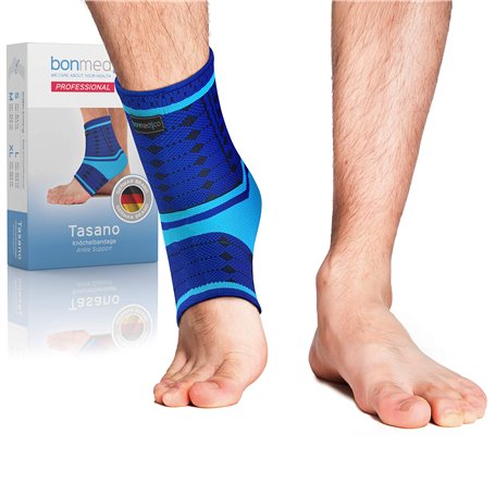 bonmedico Professional Chevillère Entorse Tasano - Protège Cheville Compressif Homme/Femme - Chevillère De Maintien Sport