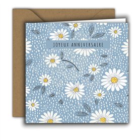 Edition Colibri Carte d’anniversaire pour femme – Carte de vœux haut de gamme avec enveloppe – Carte pliée carrée (15x15 cm) – P