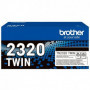 Pack de 2 Toners TN2320TWIN-BROTHER-Noir-2x2600p.-DCP-L2500. L2520. L2560. HL-L2 139,99 €