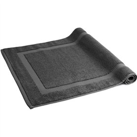 herzbach home - Tapis de Bain 100% Coton | 50 x 80 cm Lot de 2 | Tapis de Douche | Absorbant | Anthracite