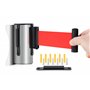 Stagecaptain PLSW-300 SR Système De Guidage De Personnes Boîtier De Sangle Argent - Bande Rétractable Pour Montage Mural - Sangl