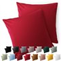 Blumtal Taie Oreiller 50x50 Lot de 2 - Housse de Coussin Microfibre - Taies d'oreillers avec Fermeture éclair
