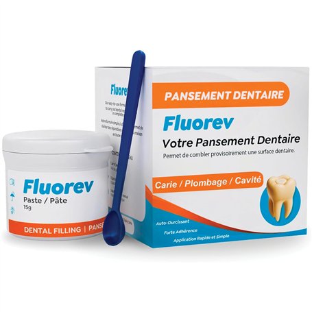 FLUOREV - Pansement Dentaire Temporaire - Obstruction Dentaire Provisoire (Carie