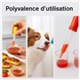 AVIDA · ZEN Pipette Plastique 5ml - 7 Pipettes Graduées + 1 Brosse - Pipette Cuisine - Compte Gouttes en silicone - Pipette Enfa