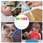 AVIDA · ZEN Pipette Plastique 5ml - 7 Pipettes Graduées + 1 Brosse - Pipette Cuisine - Compte Gouttes en silicone - Pipette Enfa