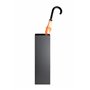 Neustein Porte-parapluie carré en métal au design moderne pour la maison et le bureau, support design, 2 crochets, 2 bacs de réc