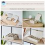 LOVE IT STORE IT - Premium - Boîte de rangement bureau 3 compartiments avec couvercle charnière magnétique, tissu lin, solution 