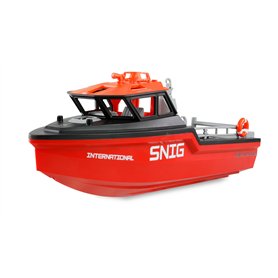 Amewi Bateau de Sauvetage radiocommandé sans balais 320 mm RTR Rouge/Noir pour Enfant à partir de 8 Ans