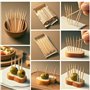 Chinchilla® Distributeur de Cure-Dents | 1000 pièces emballées Individuellement | 6,5 cm | Compact et Pratique | pour la Cuisine