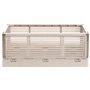 Brandsseller Boîte pliante S Lot de 2 Panier à Provisions stable Corbeille de Transport empilable Caisse de Rangement - Naturel