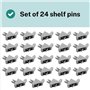 Support étagère 106422 compatible avec IKEA PAX KOMPLEMENT Rechange Taquet étagère Fixation Gris (24 pièces)