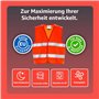4 gilets de sécurité pour voiture ISO20471 orange 2024 - gilets de sécurité lumineux et réfléchissants pour voitures et camions