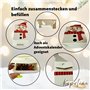 Kapulina Lot de 24 boîtes cadeaux de Noël – 4 motifs : Père Noël, bonhomme de neige, renne et elfe – Emballage cadeau pour Noël 