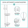 LAAKFELD Étagère de douche à suspendre avec 3 compartiments de protection anti-rouille et support de rasoir gratuit - 80 cm - Ét