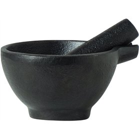 JADE TEMPLE Mortier avec pilon en fonte Noir 17403