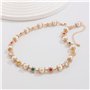 IOETSEUT Femmes Collier Soeur Collier Élégant Imitation Perle Perles Chaîne Collier pour Femmes Collier Mer Mariée Goth Strass R