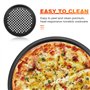 Tiamu 2 Pcs Moules à Pizza Plaque Pizza, Plateaux de Four à Pizza Ronds Antiadhésive en acier au, Tartes Flambées, Plaques de Cu