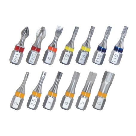 711L Lot de 13 embouts hexagonaux à code couleur 6