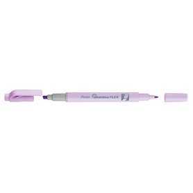 Pentel - Marcador fluorescente de doble punta en color violeta pastel