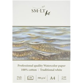 smlt AS de 10 (300)/Pro Line A4 Bloc de 20 feuilles de papier spécial aquarelle 10 Feuilles de papier Blanc pour traditionnel pr