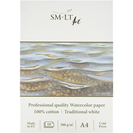 smlt AS de 10 (300)/Pro Line A4 Bloc de 20 feuilles de papier spécial aquarelle 10 Feuilles de papier Blanc pour traditionnel pr