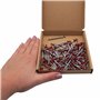 SKIR'CO Lot de 100 rivets aveugles peints 4,0 x 8 mm, rivets pop en aluminium, foret inclus (marron rouge RAL 3011)