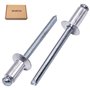 SKIR'CO (600 pièces) Rivets aveugles à tête fraisée en aluminium 4,8 x 10 mm Mandrin en acier Rivets pop