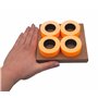 SKIR'CO (4 rouleaux) Etiquettes Prix Pistolet 21 x 12 mm couleur orange, Etiquettes Prix, 4000 Autocollants Prix