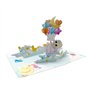 Carte de baptême pop-up 3D pour fille