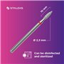 STALEKS PRO - Embout diamant - Flamme (anneau rouge) I Kit pour ponceuse à ongles I Embouts pour manucure et pédicure - Kit de p