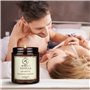 Bougie de Massage Vanille 100g - Bougie de Cire de Soja - Bougie aux Huiles de Noix de Coco et d'Amande - Oléorésine de Vanille 