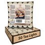 Bougies Chauffe-plat - Lot de 50 - Sans Parfum - Cadeau bougie - Lumière Chaude Naturelle - Détente - Flamme délicate - Décorati