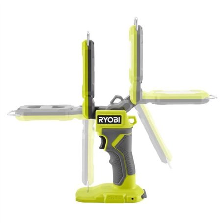Lanterne LED compacte - RYOBI - 18V - 3 intensités : 800 / 400 / 100 Lumens - Rabattable et avec crochet