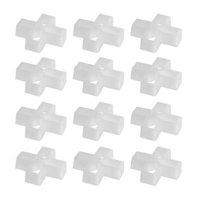 OTOTEC 100x Entretoises de Tuile en Forme de Croix 10mm Joints Structure Creuse en Plastique pour Bricolage Carrelage Mural Dall