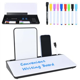 Hivexagon Tableau blanc de bureau avec 4 compartiments