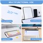 Hivexagon Tableau blanc de bureau avec 4 compartiments, emplacement pour téléphone et tablette + mini tableau blanc magnétique s