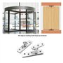 8pcs Charnière Pivotante de Porte Charnières à Pivot Central avec Vis de Fixation en Acier Inoxydable Rotation à 360 Degrés Char